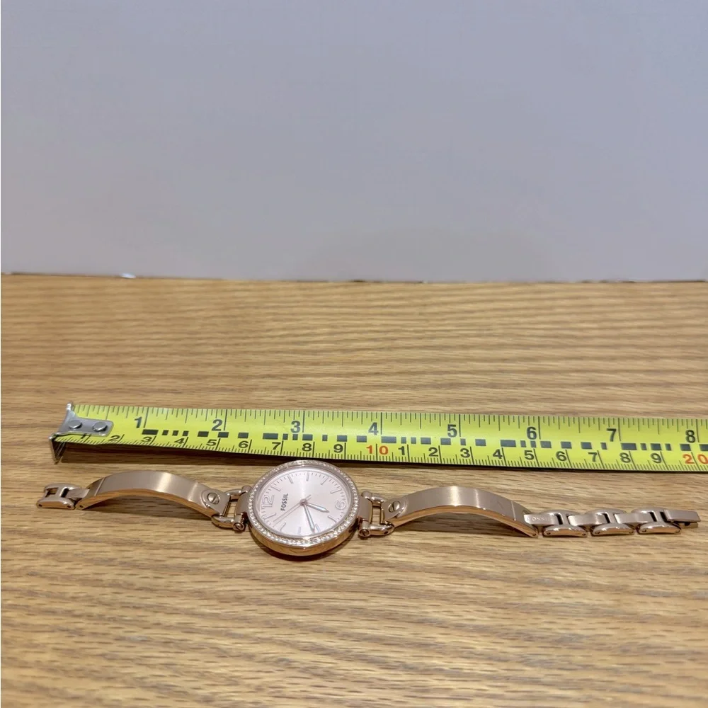 Fossil Rose Gold and pink Watch Early 2000s Y2k - Picture 5 of 6